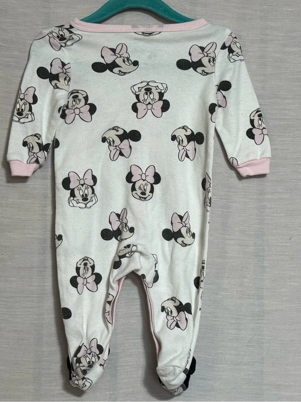 Disney Baby Minnie Mouse Footed Sleepers Pajamas Lot of 3
